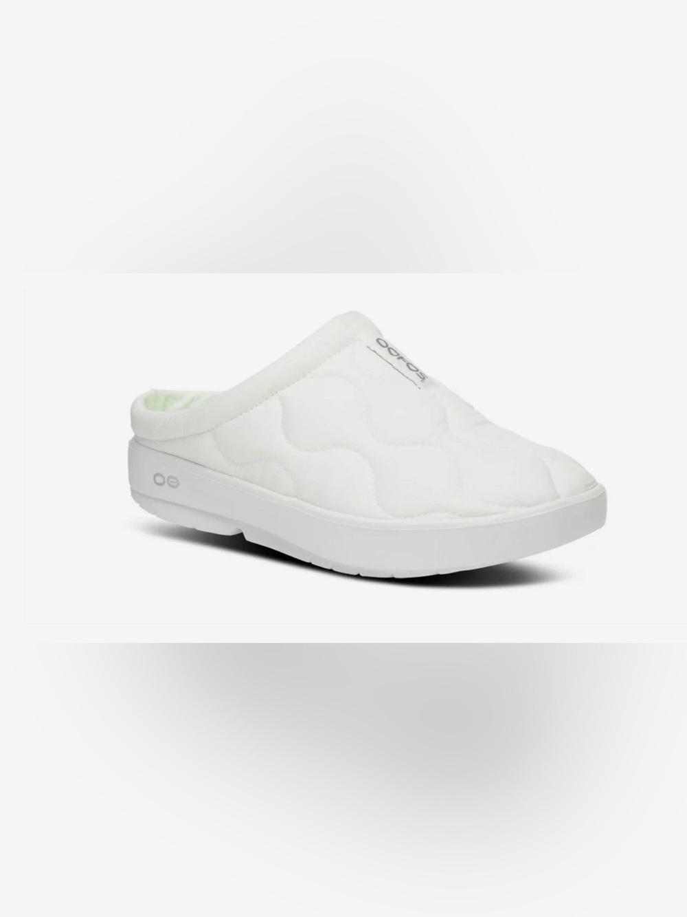 OOFOS OOcozie Thermo Mule White Primaloft Slippers Sz 8w - Retail $120